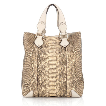 Gucci Creole Tote Python Large Yellow