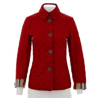 Burberry Women's Button-Up Jacket Quilted Polyester Blend