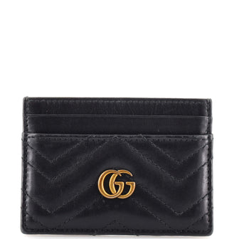 Gucci GG Marmont Card Holder Matelasse Leather