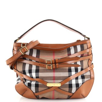 Burberry Brown Leather Small Bridle Dutton Hobo Burberry