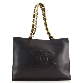 Chanel Vintage CC Chain Tote Lambskin Large
