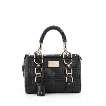 Versace Snap Out Of It Handbag Matelasse Leather Small