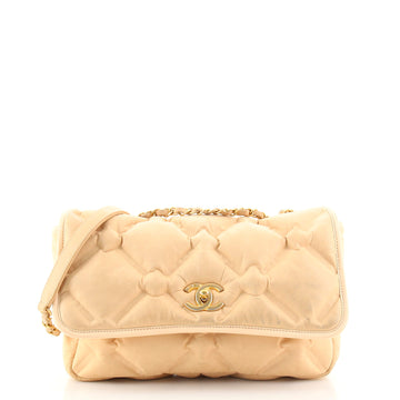 Chanel Chesterfield Flap Bag Quilted Iridescent Calfskin Medium