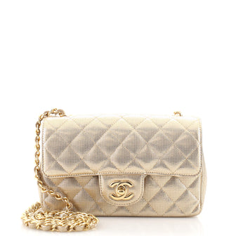 Chanel Classic Single Flap Bag Pixel Effect Quilted Calfskin Mini