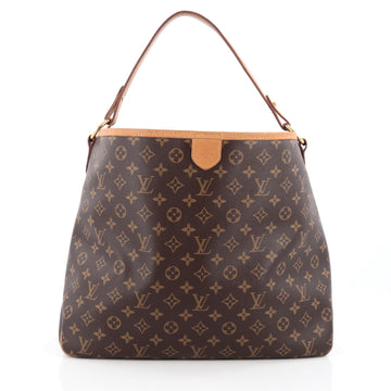 Louis Vuitton Delightful Handbag Monogram Canvas MM Brown