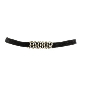 Christian Dior J'Adior Choker Necklace Velvet Ribbon and Crystals