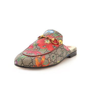 Gucci Women's Princetown Mules Flora GG Coated Canvas
