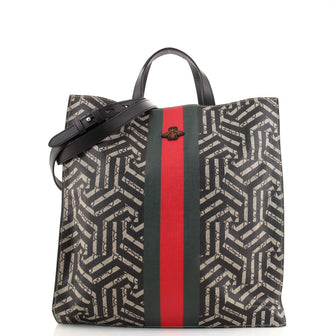 Gucci Convertible Soft Open Tote Caleido GG Coated Canvas