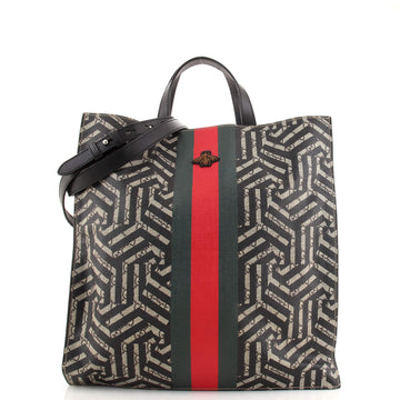 Gucci Convertible Soft Open Tote Caleido GG Coated Canvas