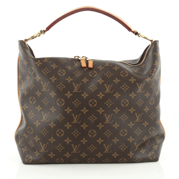 Louis Vuitton Sully Handbag Monogram Canvas MM Brown