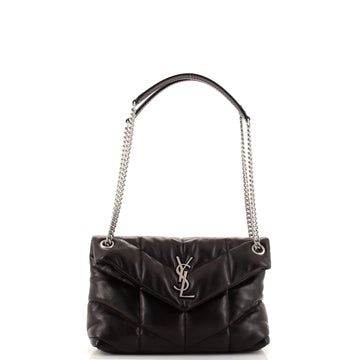 Saint Laurent LouLou Puffer Shoulder Bag Quilted Leather Small