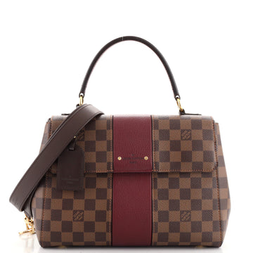 Louis Vuitton Bond Street Handbag Damier with Leather MM