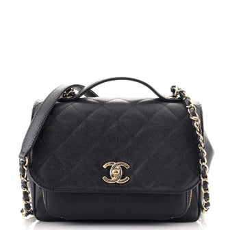 Chanel Business Affinity Flap Bag Quilted Caviar Small