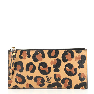 Louis Vuitton Felicie Zip Pouch Insert Wild at Heart Leopard Print Empreinte Leather
