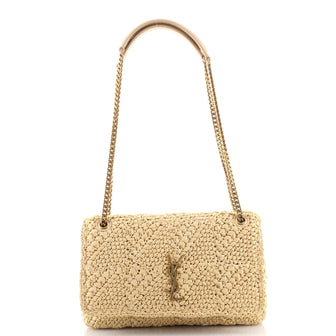 Saint Laurent Jamie Flap Bag Crochet Raffia Medium