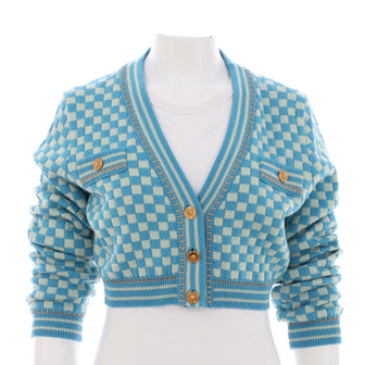 Versace Women's Medusa Cropped Button Cardigan Wool