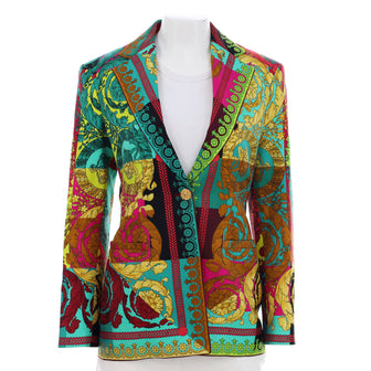 Versace Women's Barocco Print Blazer Silk