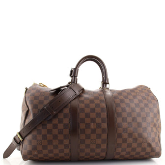 Louis Vuitton Keepall Bandouliere Bag Damier 45