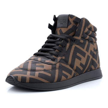 Fendi Women's High-Top Sneakers Zucca Nylon