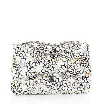 Chanel Classic Double Flap Bag Quilted Floral Tweed Jumbo