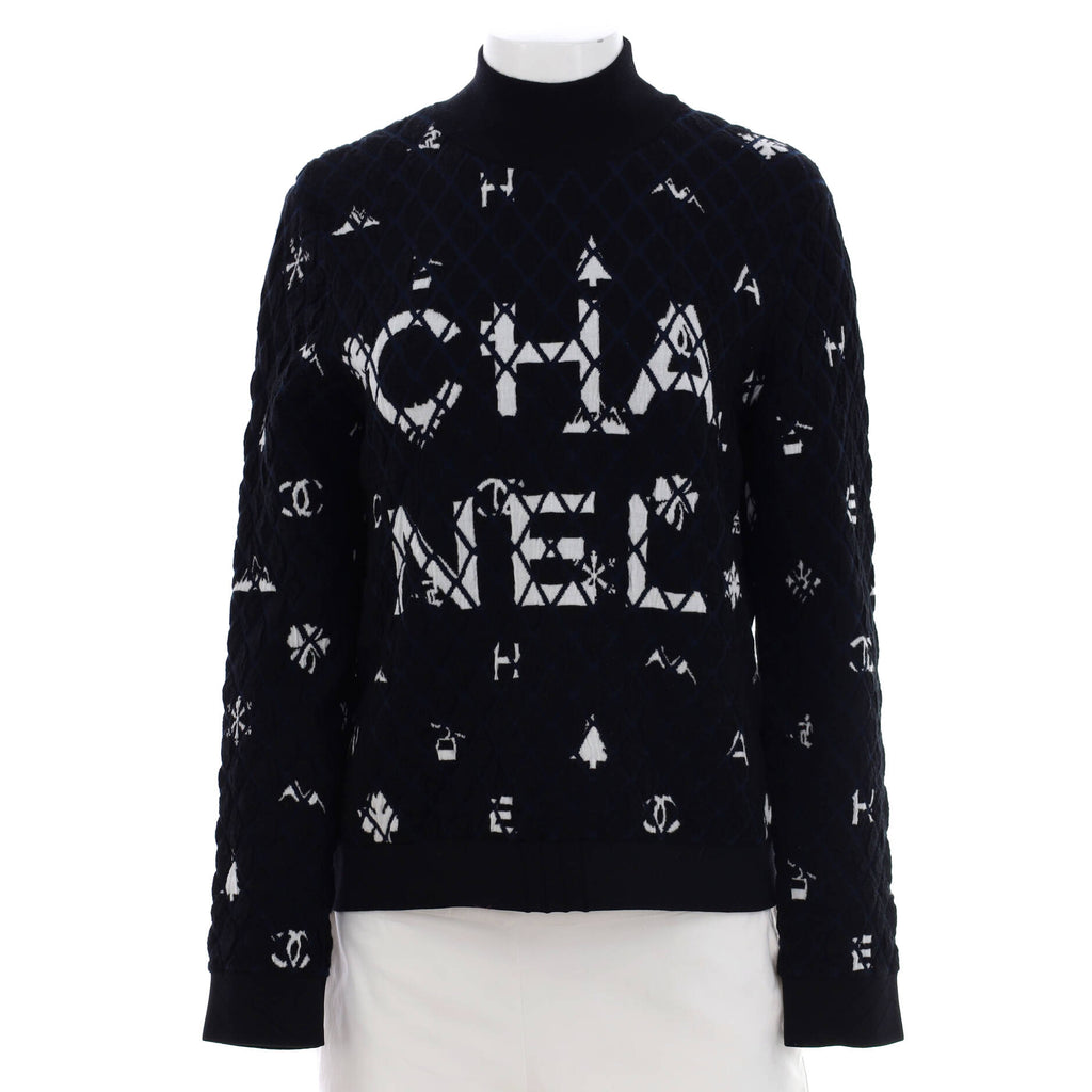 Chanel White 2020 Interlocking CC Logo Sweatshirt Xs