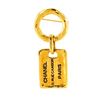 Chanel Vintage 31 Rue Cambon Tag Brooch Metal