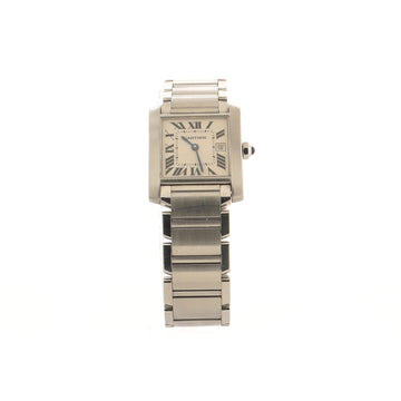 Cartier Tank Francaise Quartz Watch Stainless Steel 25