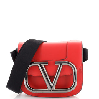 Valentino Supervee Convertible Satchel Leather Small