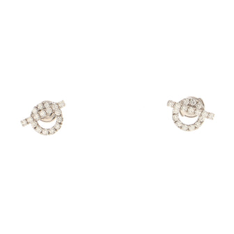 Hermes Finesse Stud Earrings 18K White Gold and Diamonds