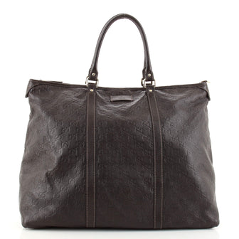 Gucci Joy Zip Top Tote Guccissima Leather Medium