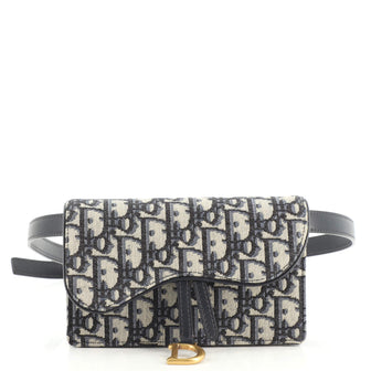 Christian Dior Saddle Rectangular Belt Bag Oblique Canvas