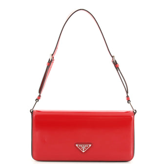 Prada Femme Flap Shoulder Bag Spazzolato Leather