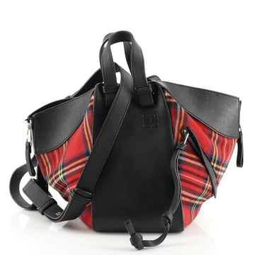 Loewe Hammock Bag Tartan and Leather Small