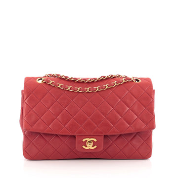 Chanel Vintage CC Chain Flap Bag Quilted Lambskin Large