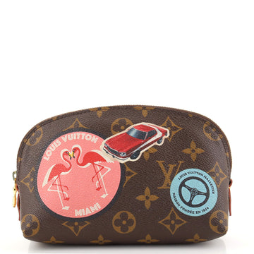 Louis Vuitton Cosmetic Pouch Limited Edition World Tour Monogram Canvas