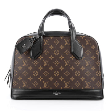 Louis Vuitton Dora Handbag Monogram Canvas and Calf Leather MM Brown