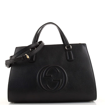Gucci Soho Convertible Top Handle Satchel Leather Medium