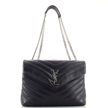 Saint Laurent LouLou Shoulder Bag Matelasse Chevron Leather Medium