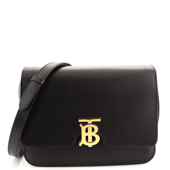 Burberry TB Flap Bag Leather Medium