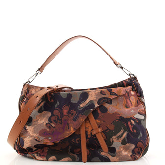 Christian Dior Peter Doig Saddle Soft Bag Jacquard Printed Canvas