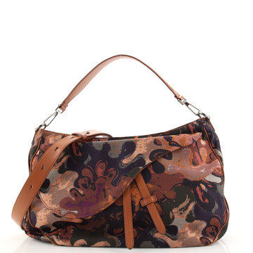 Christian Dior Peter Doig Saddle Soft Bag Jacquard Printed Canvas