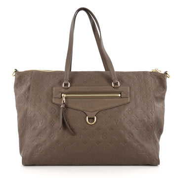 Louis Vuitton Lumineuse Handbag Monogram Empreinte Leather GM Brown