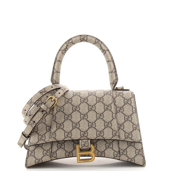 Gucci x Balenciaga The Hacker Project Hourglass Top Handle Bag GG Coated Canvas Small