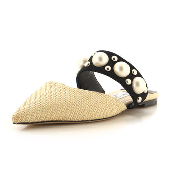 Jimmy Choo Women's Basette Flat Mules Raffia