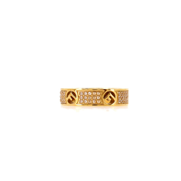 Fendi Ring F Is S No. 10 Zirconia Silver Logo Clear 8AG929 6DM F0GGH  Women's Accessories Jewelry - Livingstone Jewellers