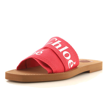 Chloe Women's Woody Logo Slide Sandals Fabric