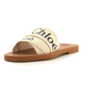 Chloe Women's Woody Logo Slide Sandals Fabric