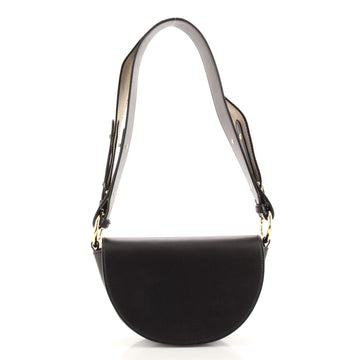 Stella McCartney Marlee Logo Saddle Bag Perforated Faux Leather Small