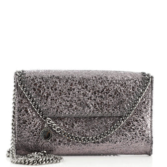 Stella McCartney Falabella Fold Over Flap Crossbody Bag Shaggy Deer Mini