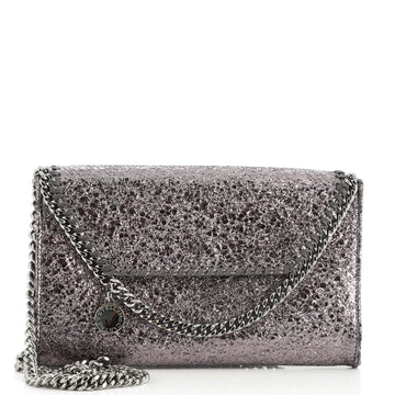 Stella McCartney Falabella Fold Over Flap Crossbody Bag Shaggy Deer Mini